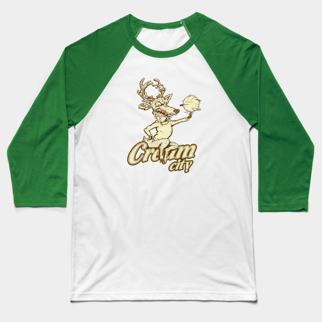 Fear Duh Deer - Cream version Baseball T-Shirt by poopsmoothie